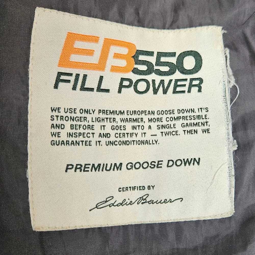 Womens Y2K Eddie Bauer EB550 Goose Down Vest Sz S Black Puffer Sleeveless Jacket